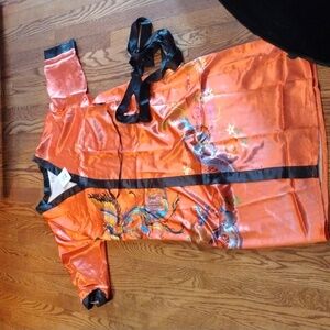 Pixie Lady Floral Dragon Satin Robe SIZE OS